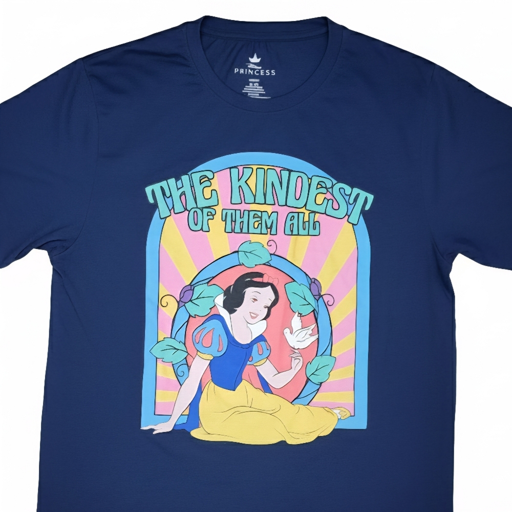 Disney Princess Snow White "The Kindest of Them All" Tee Shirt Size L Navy Blue